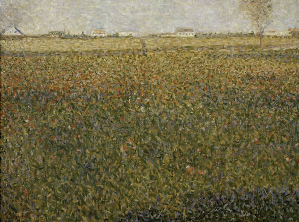 A Field of Alfalfa, Saint Denis by Georges Seurat