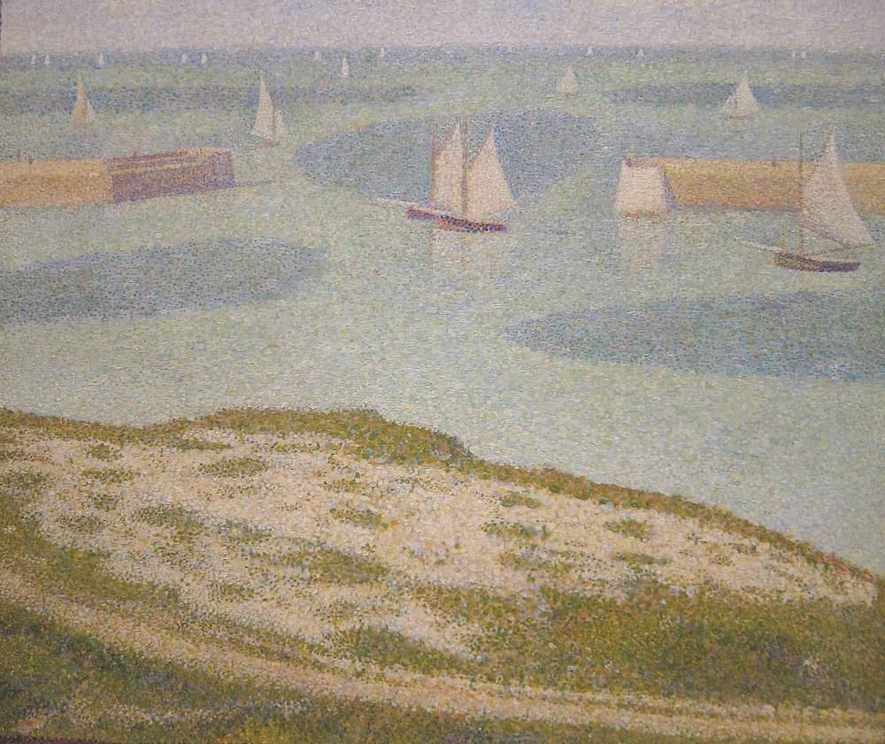 Fishing Fleet at Port en Bessin by Georges Seurat