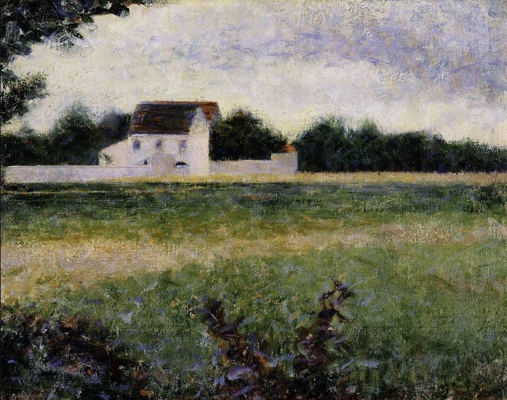 Landscape in the Ile de France by Georges Seurat