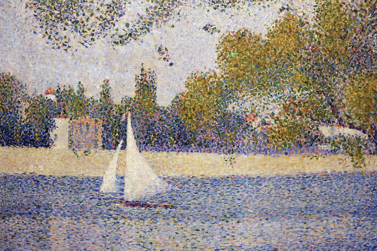 The Seine at La Grande Jatte in the Spring by Georges Seurat