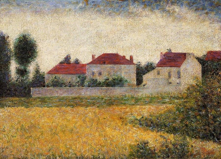 White Houses, Ville D'Avray by Georges Seurat