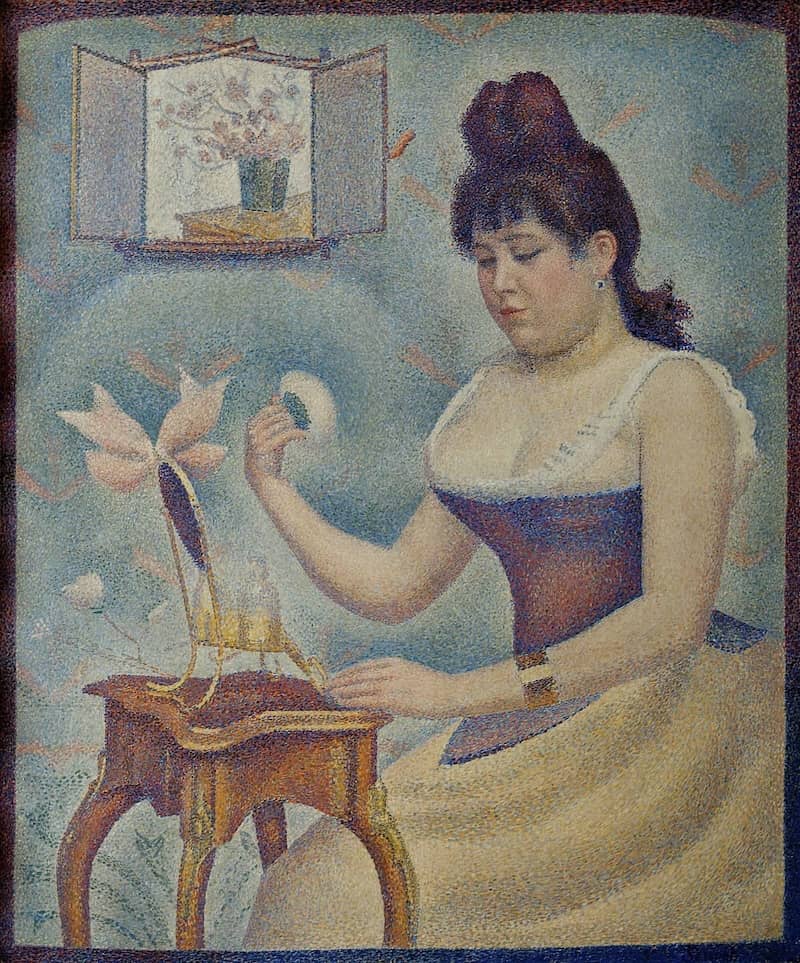 Young Woman Powdering Herself By Georges Seurat
