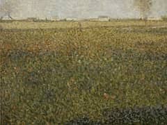 A Field of Alfalfa, Saint Denis by Georges Seurat