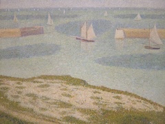 Fishing Fleet at Port en Bessin by Georges Seurat