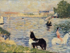 Horses in the Water by Georges Seurat
